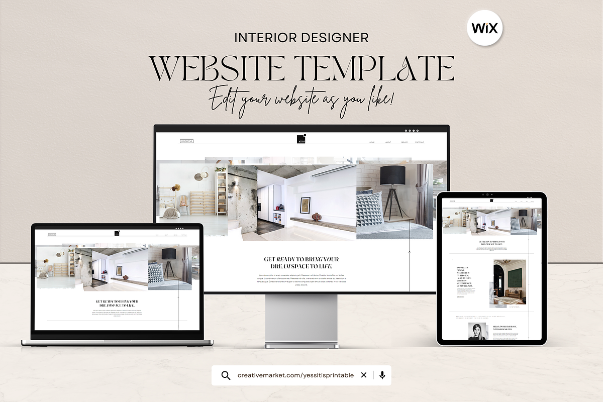 Interior Designer WIX Website, a Wix Template by yesitisprintable (Photo 1 of 5)