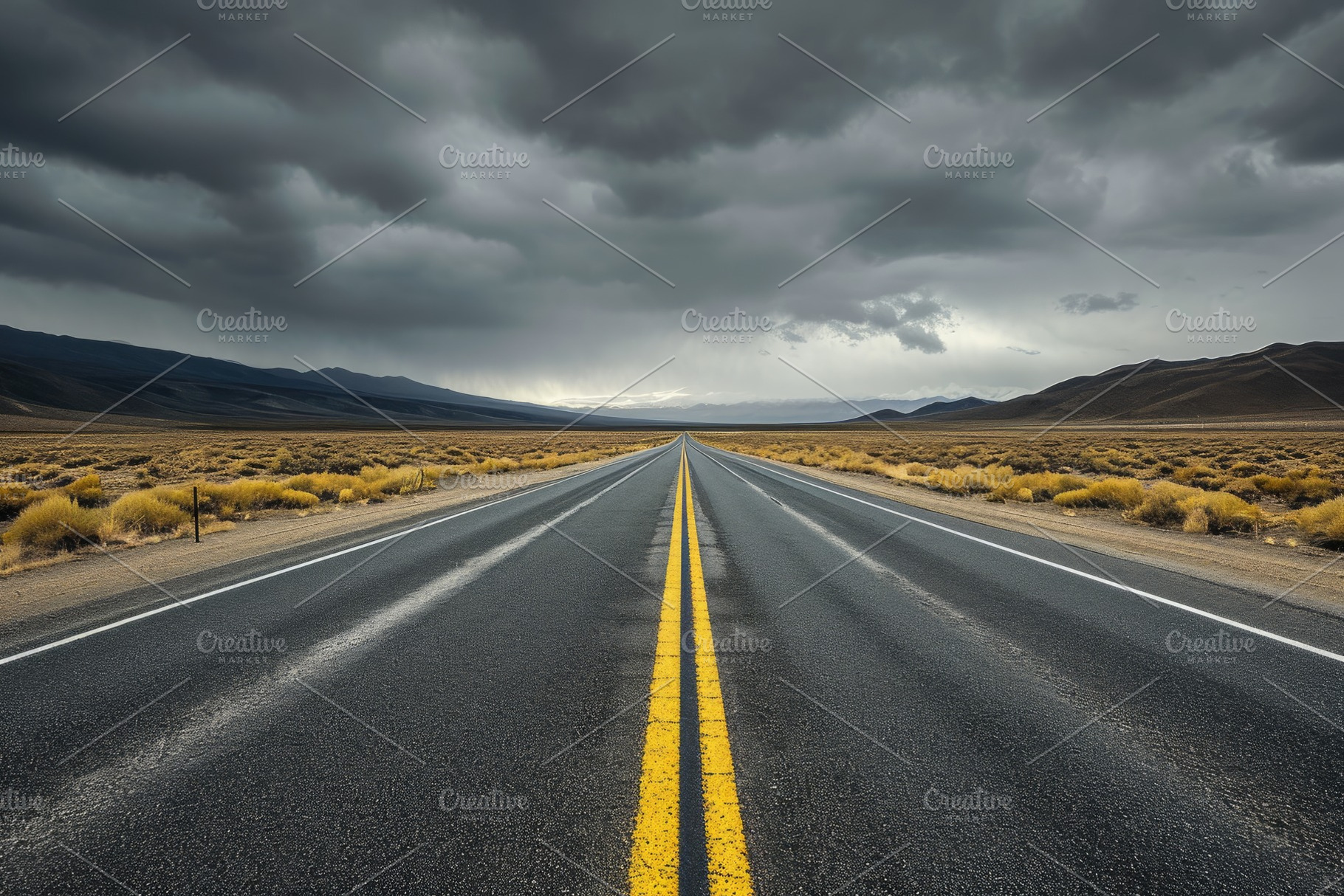 A picture of a deserted road with br, a Photo by Iftikhar Alam