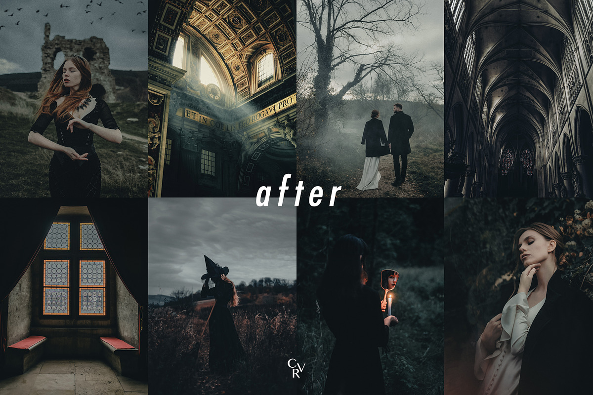 15 Gothic Lightroom Presets, a Preset Add-On by CVR Presets (Photo 3 of 8)