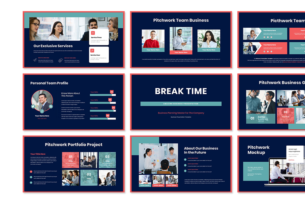 Pitchwork Business Presentation, a Presentation Template by Analogous Temp (Photo 3 of 5)