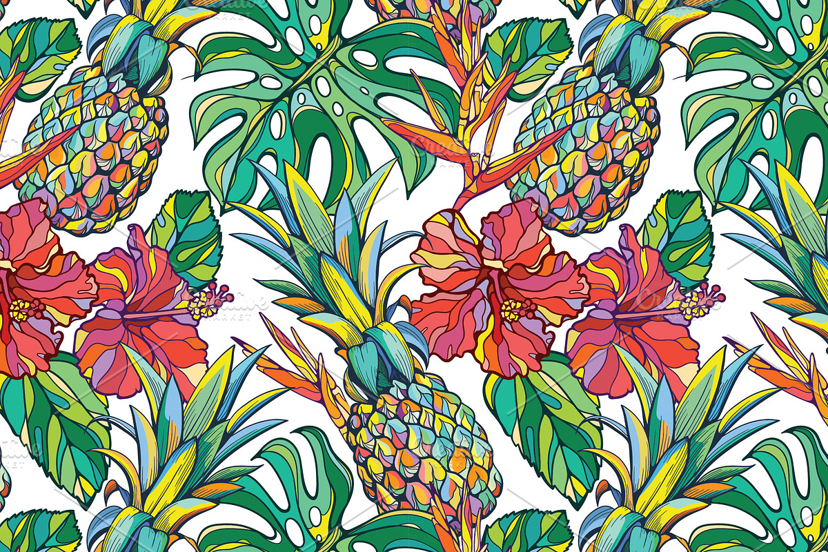 Vector tropical set, a Background Graphic by Purple Platypus (Photo 4 of 10)