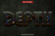 Depth 3D editable text effect, a Layer Style Add-On by Hello Muh (Thumbnail 1 of 2)