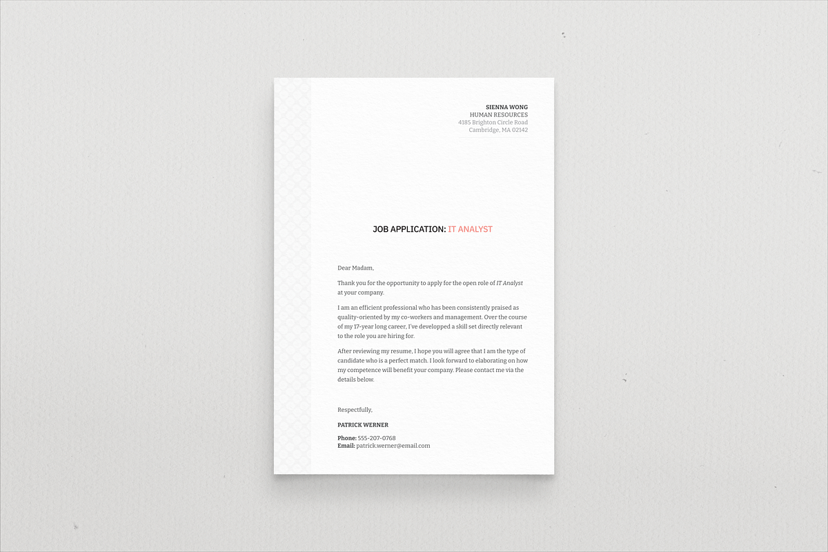 Werner Resume CV & Business Card, a Resume Template by Jinro (Photo 2 of 5)
