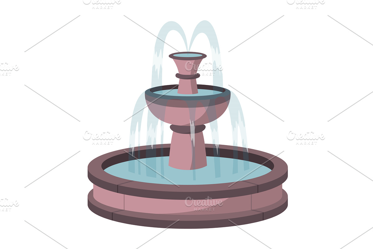 Water fountain and water splash, an Object Illustration by the8monkey