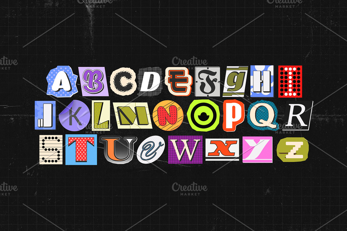 RANSOM ALPHABET FONT, an Object Graphic by BonkiStudio (Photo 3 of 6)