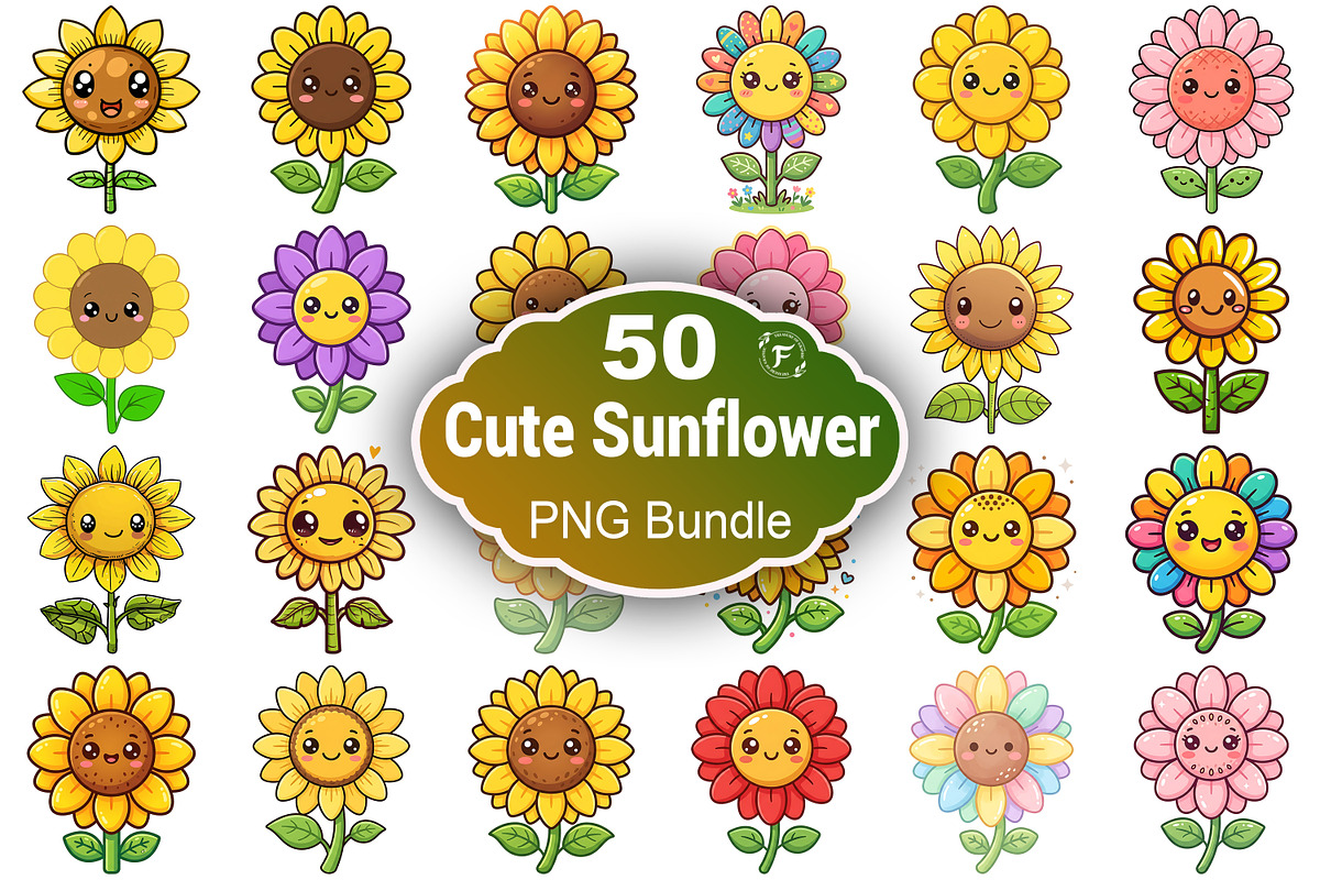 Cute Sunflower Png, an Object Illustration by Forhadx5 (Photo 1 of 6)
