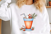 Whimsical Christmas Cocktail Clipart, an Illustration by designcity5 (Thumbnail 3 of 5)