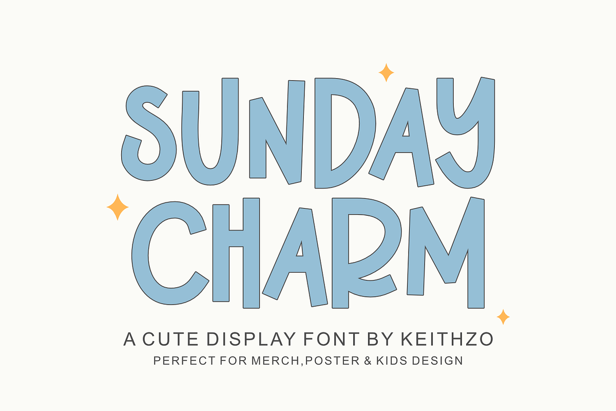 Sunday Charm - Display Font, a Handwritten Font by Keithzo (Photo 1 of 9)