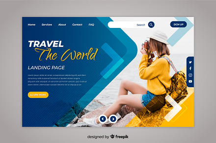 Travel Post ads for Social Media, a Business Card Template by CreativeCraft0