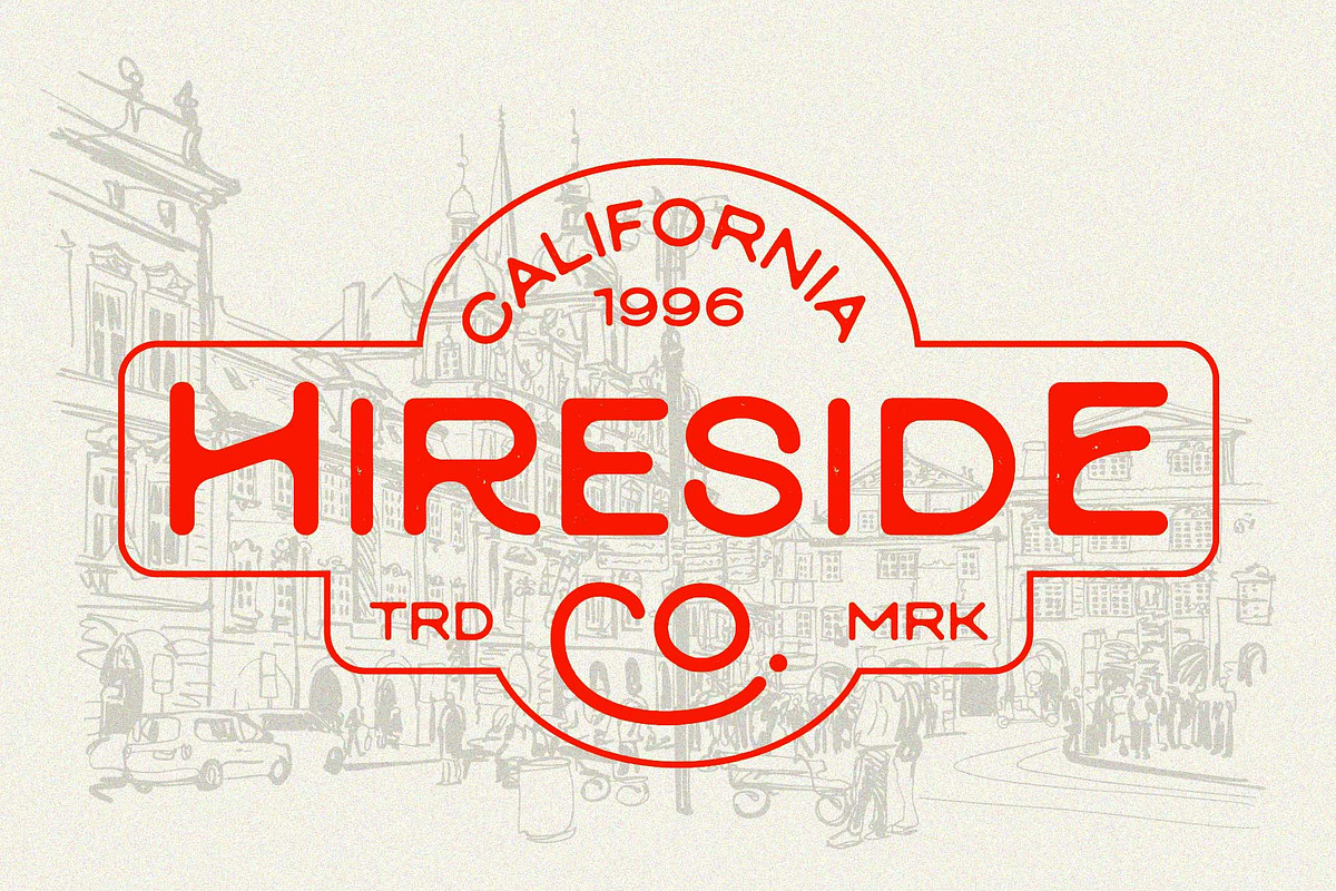 Rombera - Vintage Monoline, a Sans Serif Font by Arterfak Project (Photo 7 of 13)