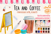 Tea and Coffee Watercolor Bundle, a Food Illustration by Violet LeBeaux (Thumbnail 2 of 3)