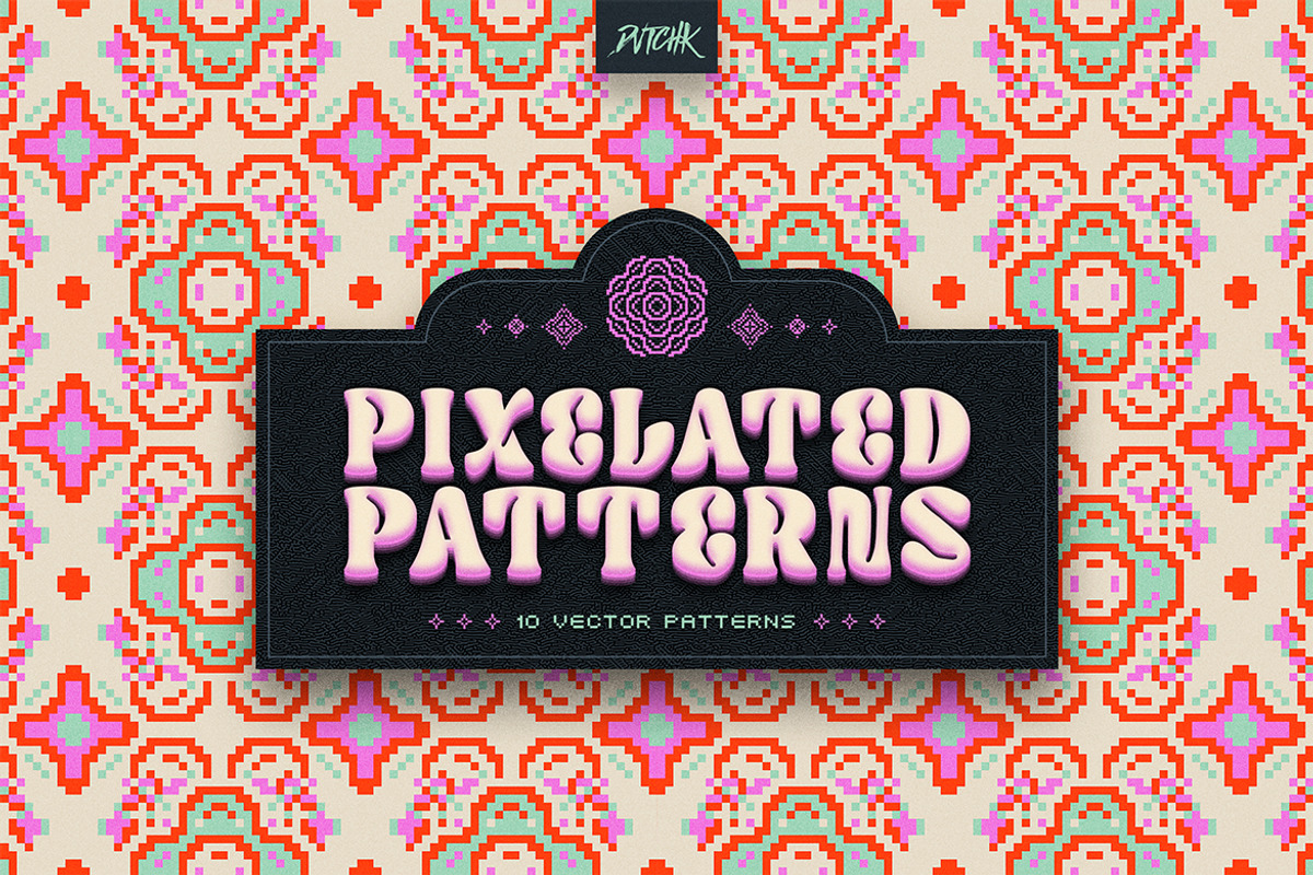 Pixel Mosaic Patterns | Vol. 06, a Pattern Graphic by dvtchk (Photo 3 of 10)