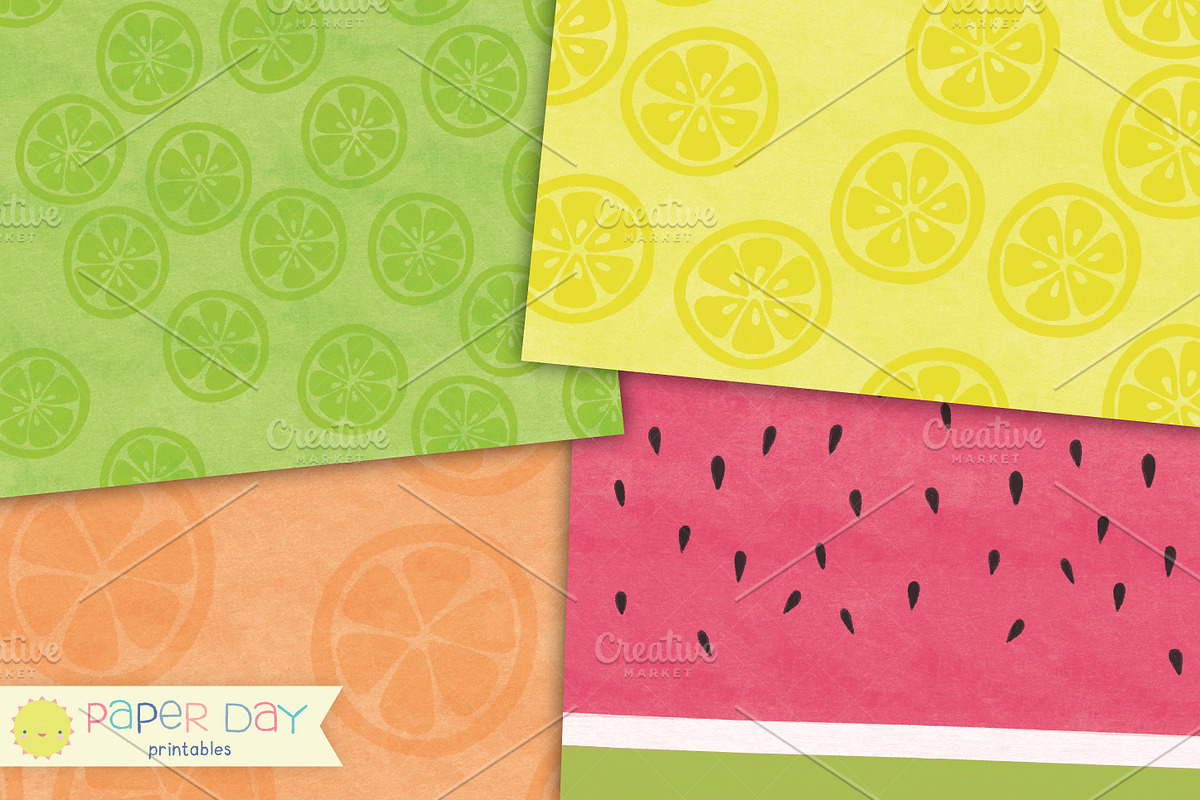 Ice Pop Paper Pack, a Texture Graphic by Paper Day Printables (Photo 2 of 4)