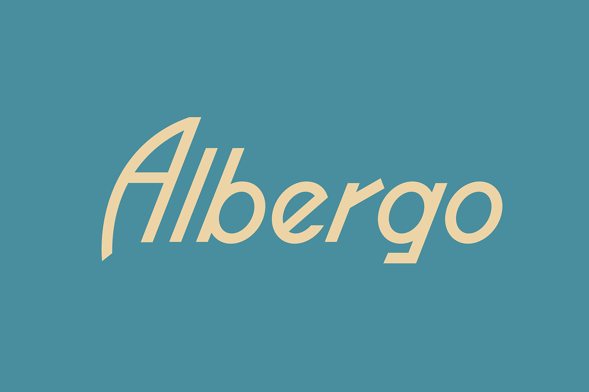 Albergo, a Script Font by SAMPLE (Photo 1 of 5)
