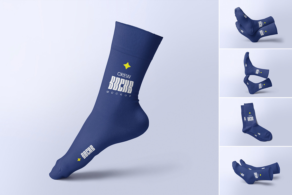 Crew Socks Mockup, a Product Mockup by MockupCraft (Photo 1 of 7)