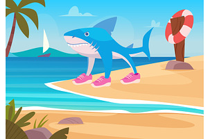 Shark in shoes. Tralalero Tralala, an Animal Illustration by Onyx