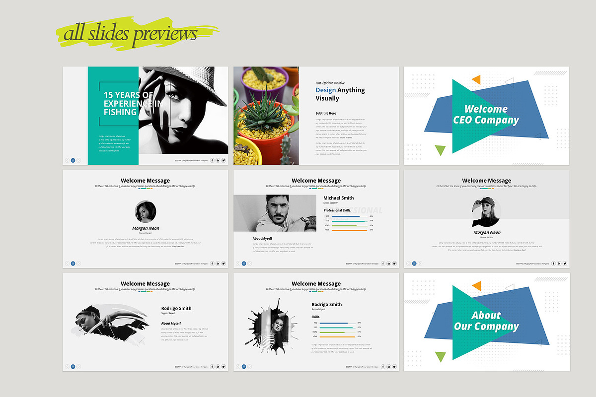Bee-Type Corporate PowerPoint, a Presentation Template by WhiteGraphic (Photo 6 of 28)