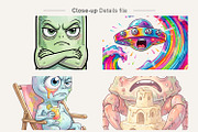 Sarcastic Alien Beach Sublimation, an Illustration by Artnoy (Thumbnail 4 of 8)