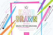 Brush Tip Marker Brushes Vol. 2, a Brush Add-On by Side Project (Thumbnail 1 of 7)