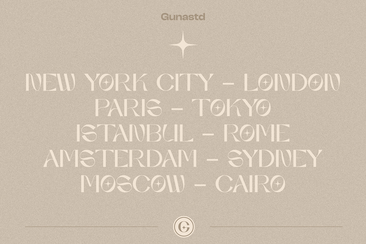 AMORIA Font Display Sans Serif, a Sans Serif Font by Guna Studio (Photo 2 of 12)