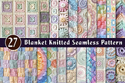 Pastel Throw Blanket Knitted Pattern, a Pattern Graphic by CreationArt (Thumbnail 1 of 6)