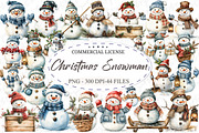 Old Vintage Christmas Snowman Bundle, an Illustration by designcity5 (Thumbnail 1 of 5)