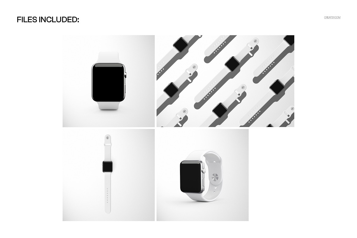 Apple Watch Band Mockup Set, a Wearable Device Mockup by creatsy2 (Photo 2 of 12)