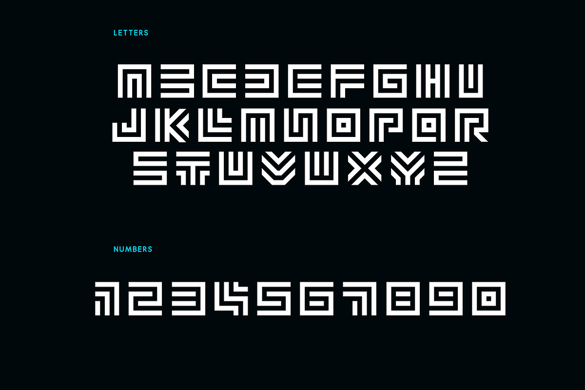 Simple Maze Font, a Symbol Font by artyway (Photo 3 of 6)