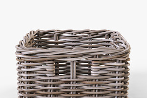 Wicker Basket Ikea Byholma 1 Gray