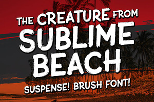 Sublime Beach Halloween Brush Font