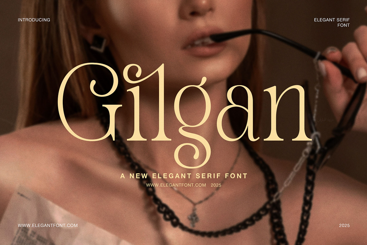 Gilgan Elegant Ligature Serif Font, a Serif Font by Elegant Font (Photo 1 of 8)