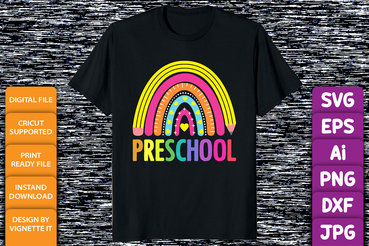Preschool kindergarten rainbow SVG, an Education Illustration by Vignette.IT (Photo 3 of 3)