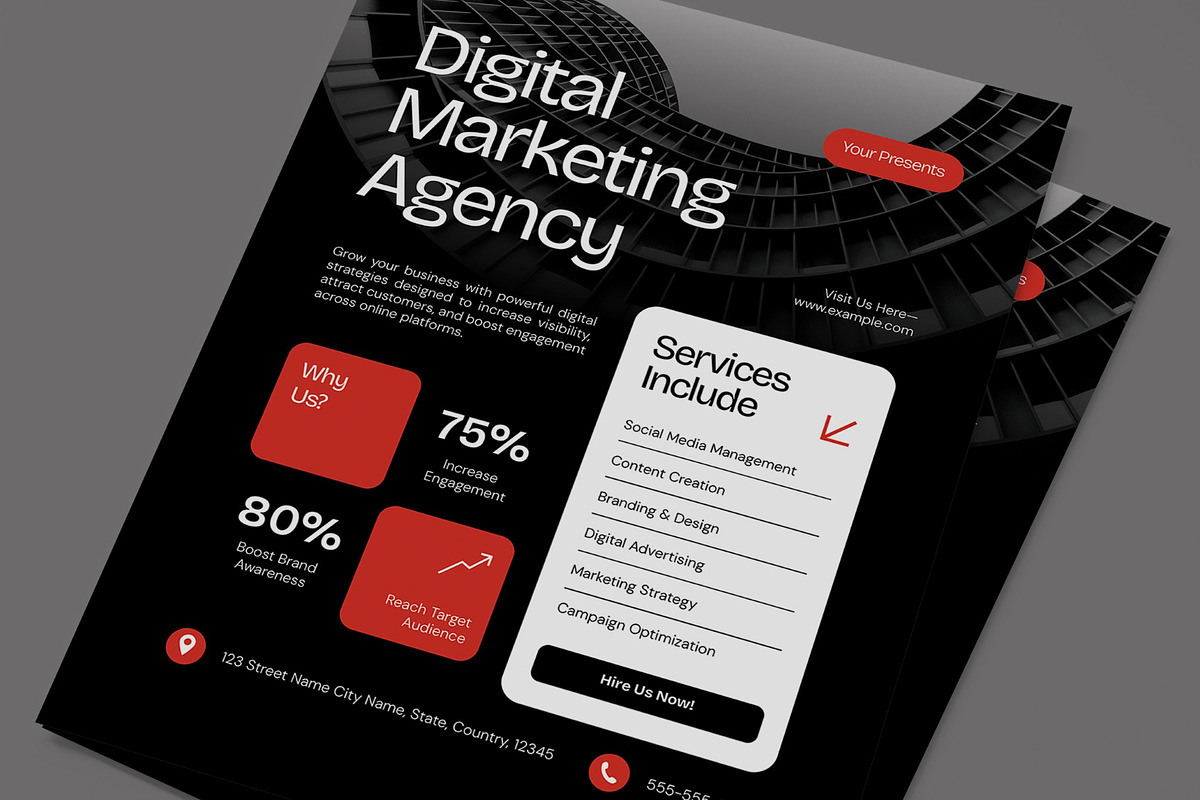 Digital Marketing Agency Flyer, a Flyer Template by graphicook (Photo 2 of 3)