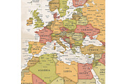Vector World Map - Large&Detailed, a Decorative Illustration by PorcuPen Works (Thumbnail 4 of 9)