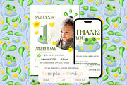 First Birthday Frog Invitation, an Invitation Template by Little Creative Scribbles (Thumbnail 1 of 6)