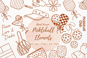Hand Drawn Pickleball Elements, an Illustration by RimzStudio (Thumbnail 1 of 11)