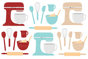 Retro Baking Clipart & Vectors, an Illustration by Amanda Ilkov (Thumbnail 3 of 4)