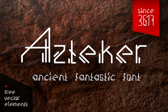 Azteker - ancient fantastic font preview 7