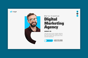 Marketing Agency Web Banner, a Social Media Template by Saman Osama