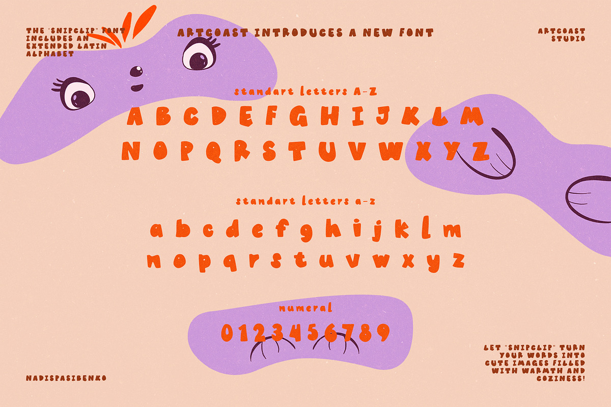 Snip Clip Funny Font preview 5