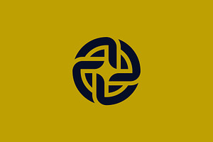circular swirl shape medallion logo