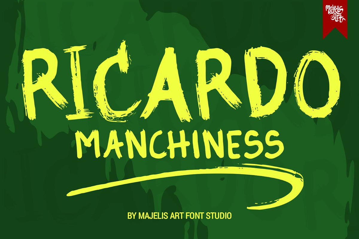 Ricardo Manchiness, a Handwritten Font by Majelis Art (Photo 1 of 8)