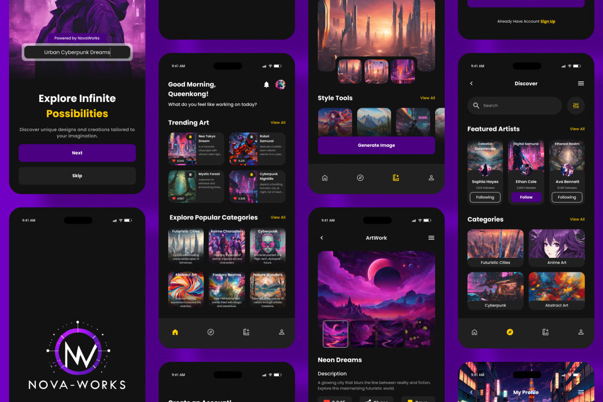 NovaWorks - AI Image Generator, an App Template by productype1 (Photo 4 of 5)