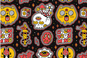 6 ultra-detailed trippy patterns, a Pattern Graphic by Slavko Kahovsky (Thumbnail 7 of 7)