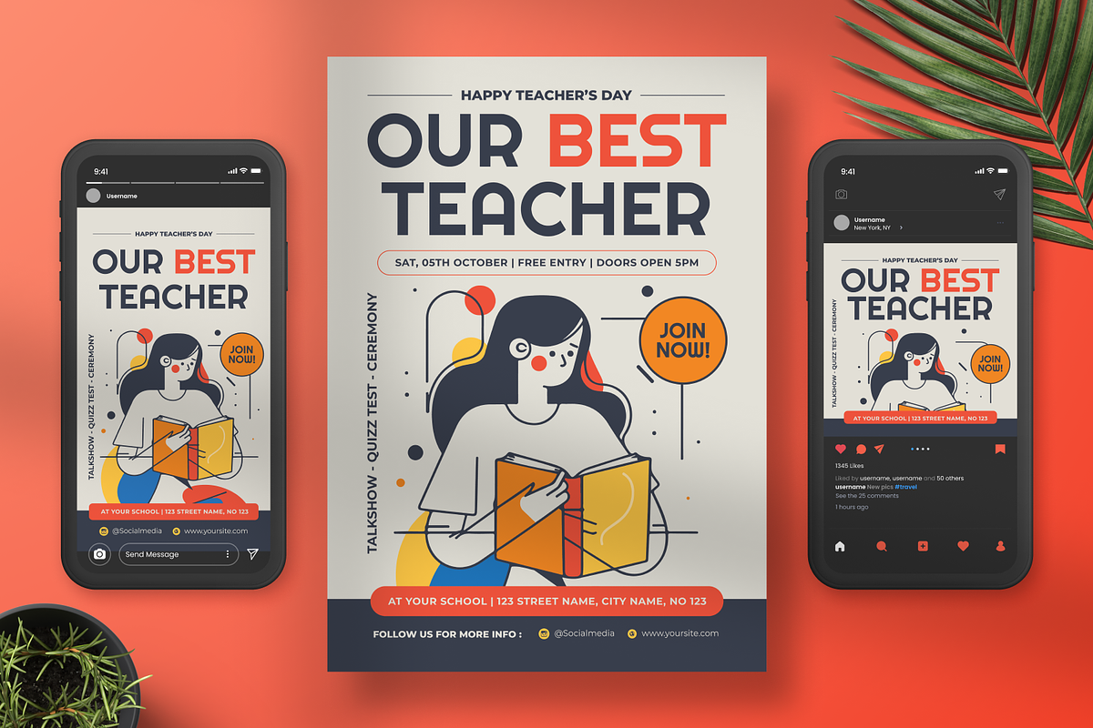 World Teacher's Day Flyer, a Flyer Template by Annora Studio (Photo 3 of 4)