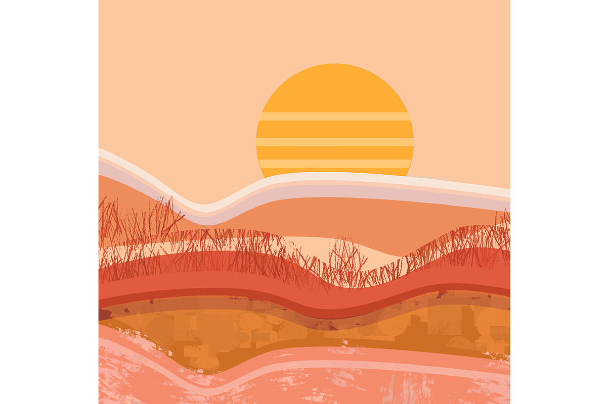 Flamingo Sands Sunset, a Decorative Illustration by Sharon Schwalbe (Photo 7 of 7)