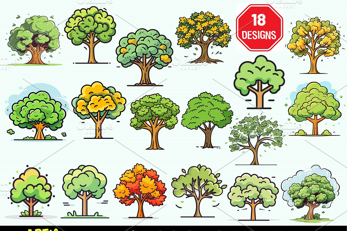 Tree Vector Bundle Forest silhouette, an Object Illustration by ARTify Illustrations (Photo 1 of 4)