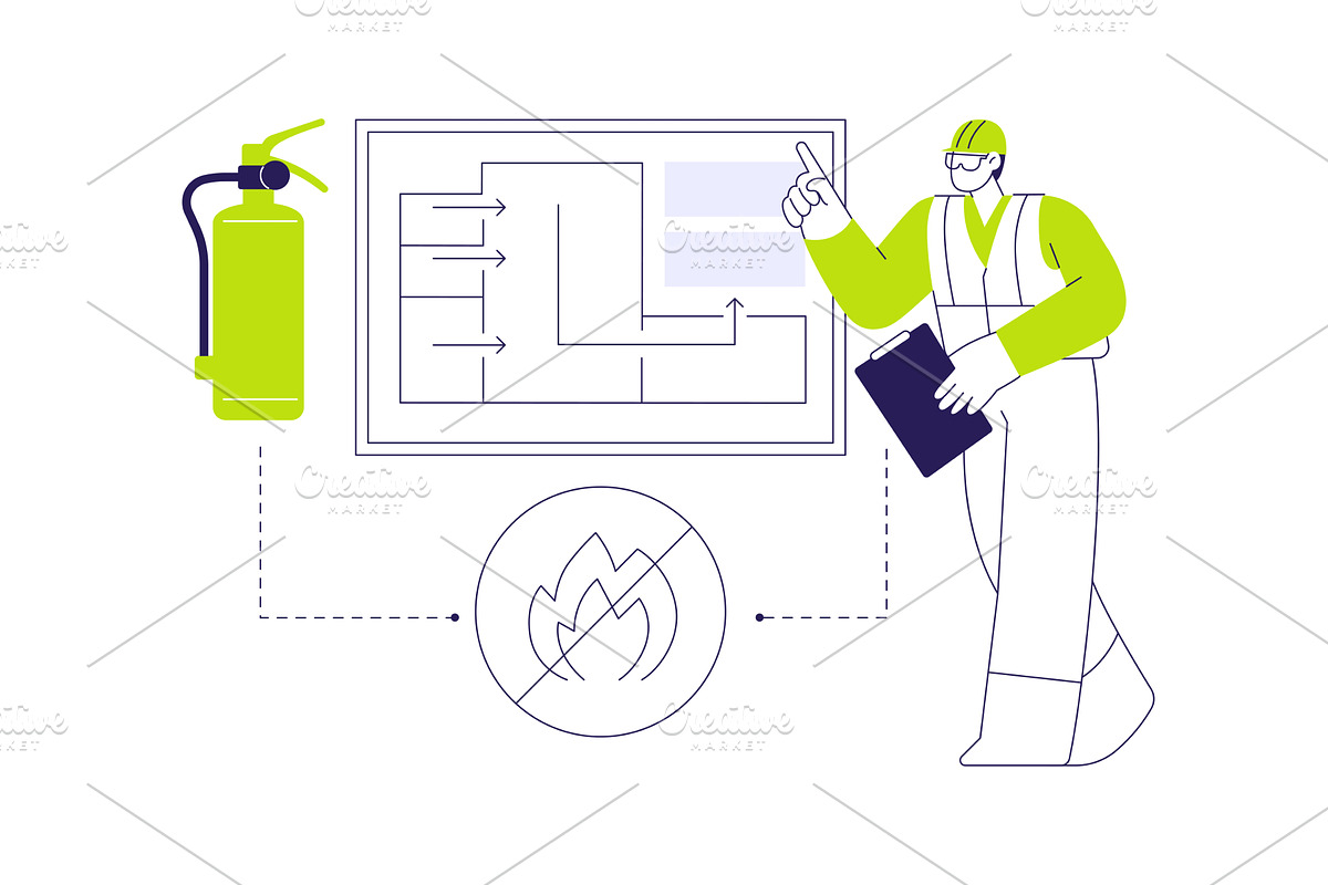 Evacuation plan abstract concept, an Object Illustration by Visual Generation