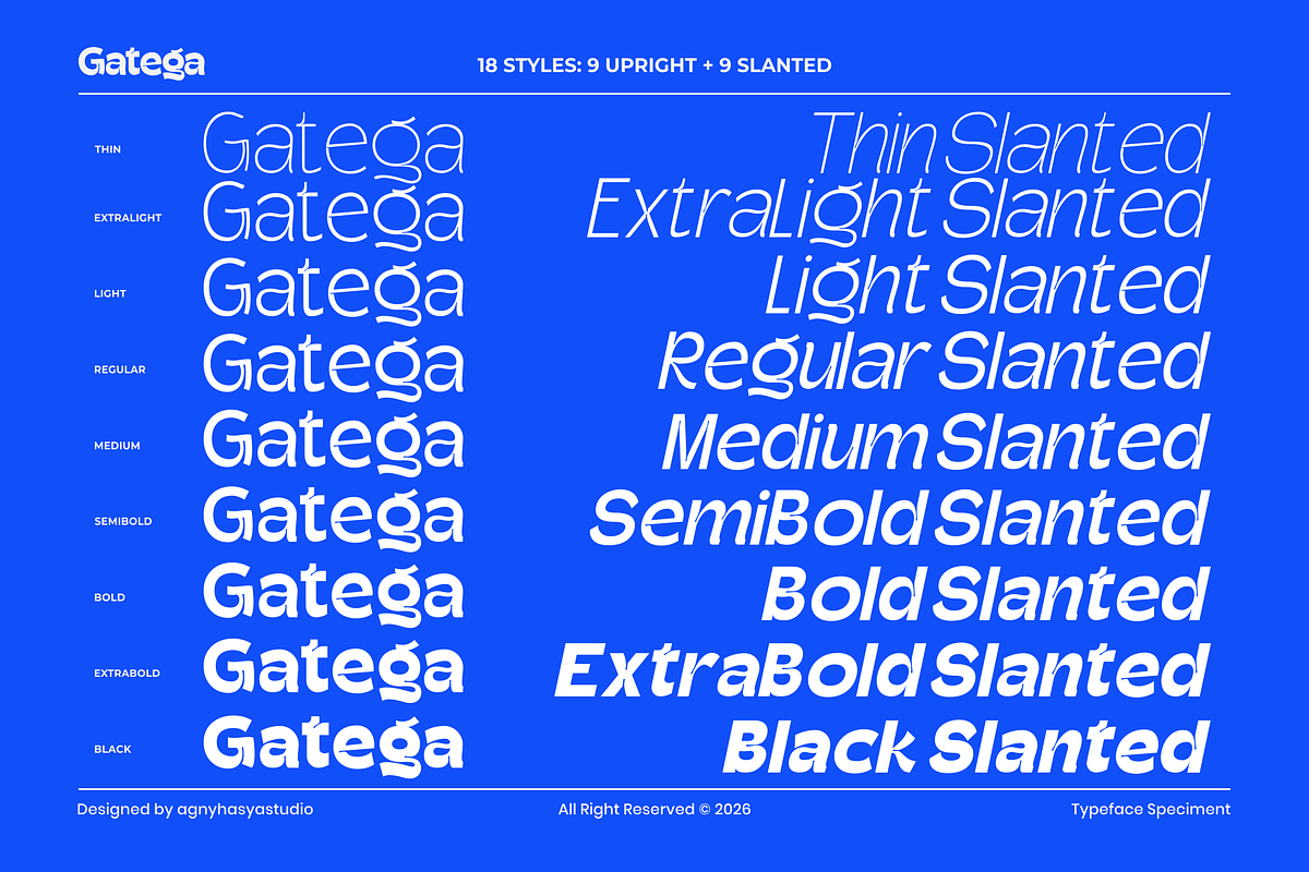 Gatega - Modern Inktrap Sans Family, a Sans Serif Font by agnyhasyastudio (Photo 2 of 15)