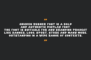 Chicken Rusher - Food Font